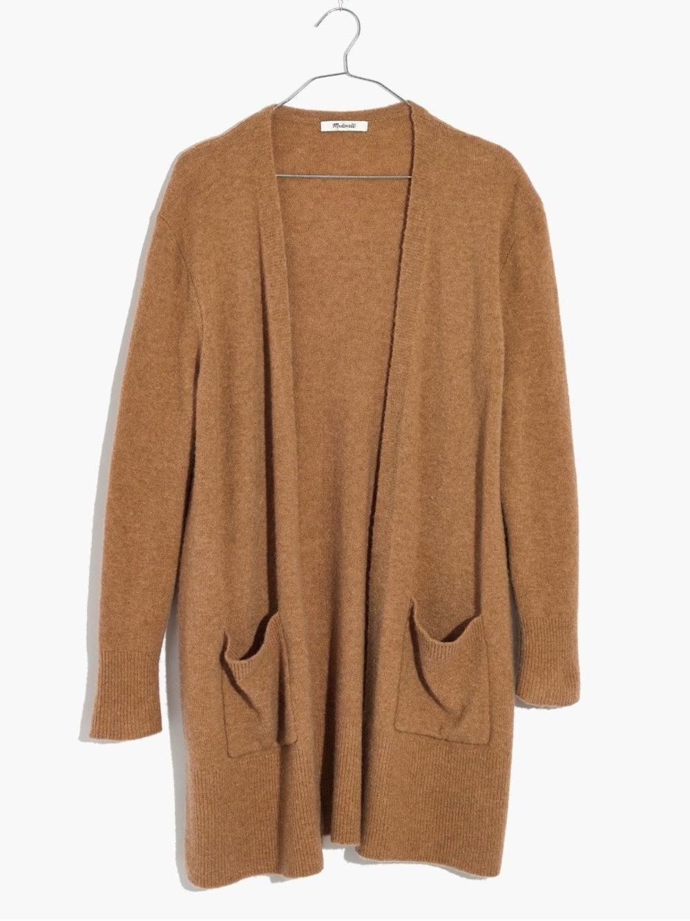 Madewell Kent Cardigan Sweater in Coziest Yarn in Heather Timber